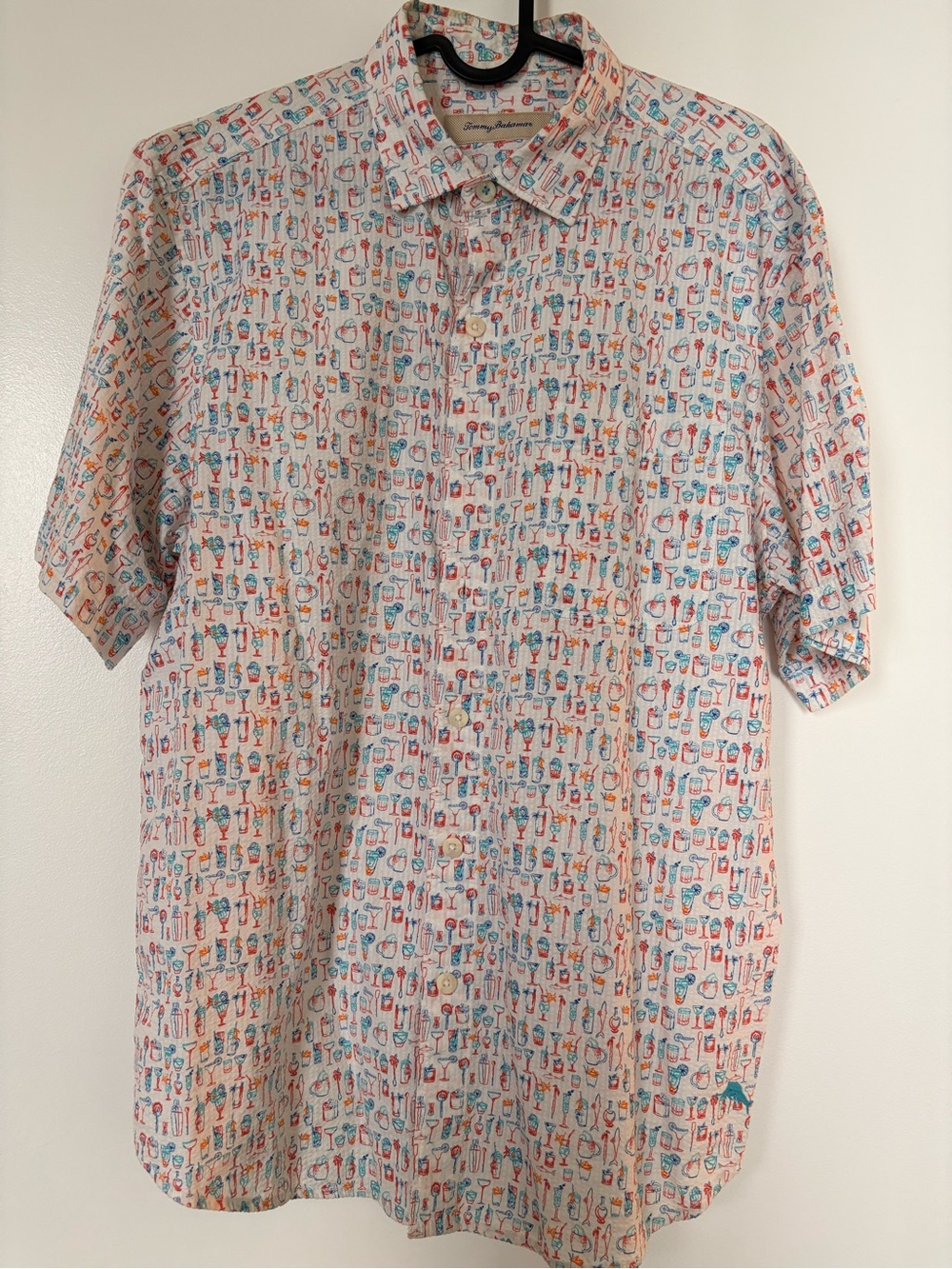 Tommy Bahama Men’s Cocktail Print Short Sleeve Shirt